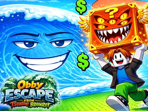 Obby Escape from Tsunami Brainrot Cover